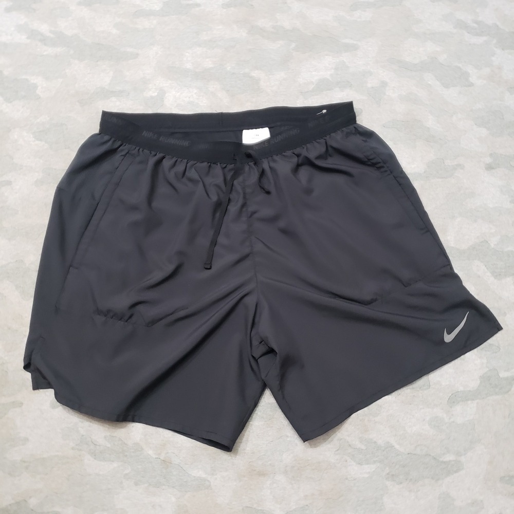 Nike Running Shorts Womens XXL Black Dri-FIT Athletic Gym Training Drawstring